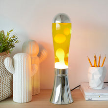 Charger l'image dans la galerie, Lampe lave magma silver/yellow