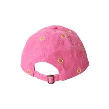 Charger l'image dans la galerie, Casquette enfant rose et soleils brodés