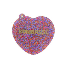 Charger l'image dans la galerie, Miroir de poche cœur à paillettes Bombasse