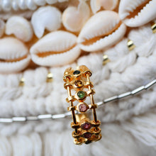 Charger l'image dans la galerie, Bague rang tourmalines multicolores