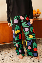 Charger l'image dans la galerie, Pyjama manches longues coton bio - Tulipia noir