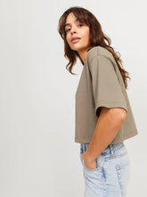 Charger l'image dans la galerie, Tee-shirt crop top - Beige