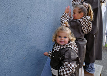 Charger l'image dans la galerie, Poncho long Damier kaki - Enfant