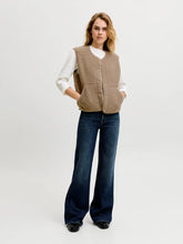 Charger l'image dans la galerie, Veste Vera teddy sans manche - Beige/Humus