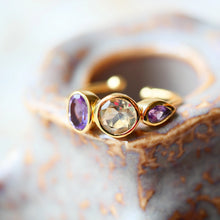 Charger l'image dans la galerie, Bague Panarutthan améthystes et citrine