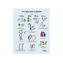 Charger l'image dans la galerie, Affiche Les règles pour la planète