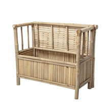 Charger l'image dans la galerie, Banc en bambou avec coffre de rangement