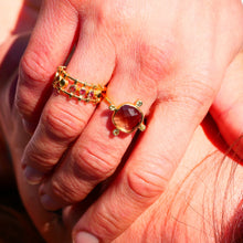Charger l'image dans la galerie, Bague rang tourmalines multicolores