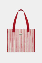 Charger l'image dans la galerie, Sac cabas Claude - Rayures rouge et rose