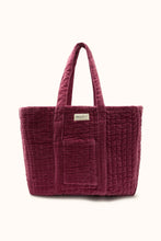 Charger l'image dans la galerie, Cabas Samba - Velours lisse cherry