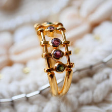 Charger l'image dans la galerie, Bague rang tourmalines multicolores