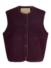 Charger l'image dans la galerie, Veste teddy Vera sans manche - Wine