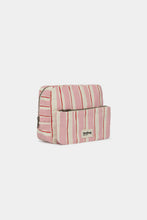 Charger l'image dans la galerie, Trousse de toilette Alix XL - Rayures rouges et roses