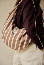 Charger l'image dans la galerie, Sac New B en coton- Rayures noisettes
