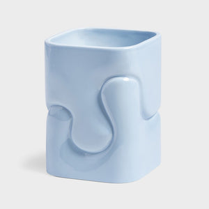 Vase puffy bleu