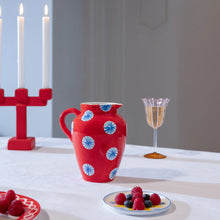 Charger l&#39;image dans la galerie, jug, carafe, red, rouge, festivo, &amp;klevering,  green, terra, cuisine, eau, maison, déco, vase, tournai, lille, bruxelles, courtrai
