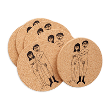Charger l&#39;image dans la galerie, Lot de 6 sous-verres couple nu de face
