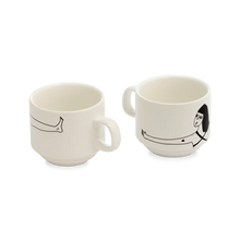 Charger l&#39;image dans la galerie, Set de 2 tasses avec anses empilables my favorite underwear
