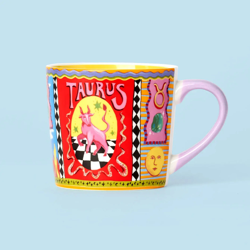 mug, taureau, zodiaque, tasse, café 