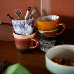 70s ceramics : americano mugs, friction (set of 4)