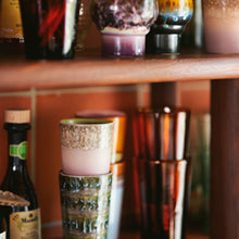 Charger l&#39;image dans la galerie, 70s ceramics : latte mugs, forest (set of 2)
