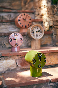 Retro ceramic clock pink