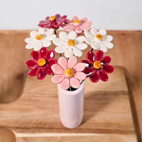 Grande fleur marguerite rose, blanche, jaune, bordeaux, bleu ciel ou marine