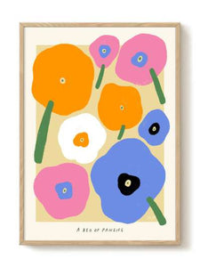 Affiche Madelen - A bed of pansies