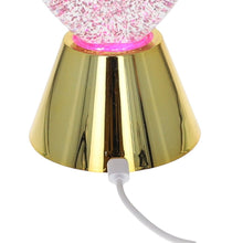 Charger l&#39;image dans la galerie, Lampe cœur rose à paillettes
