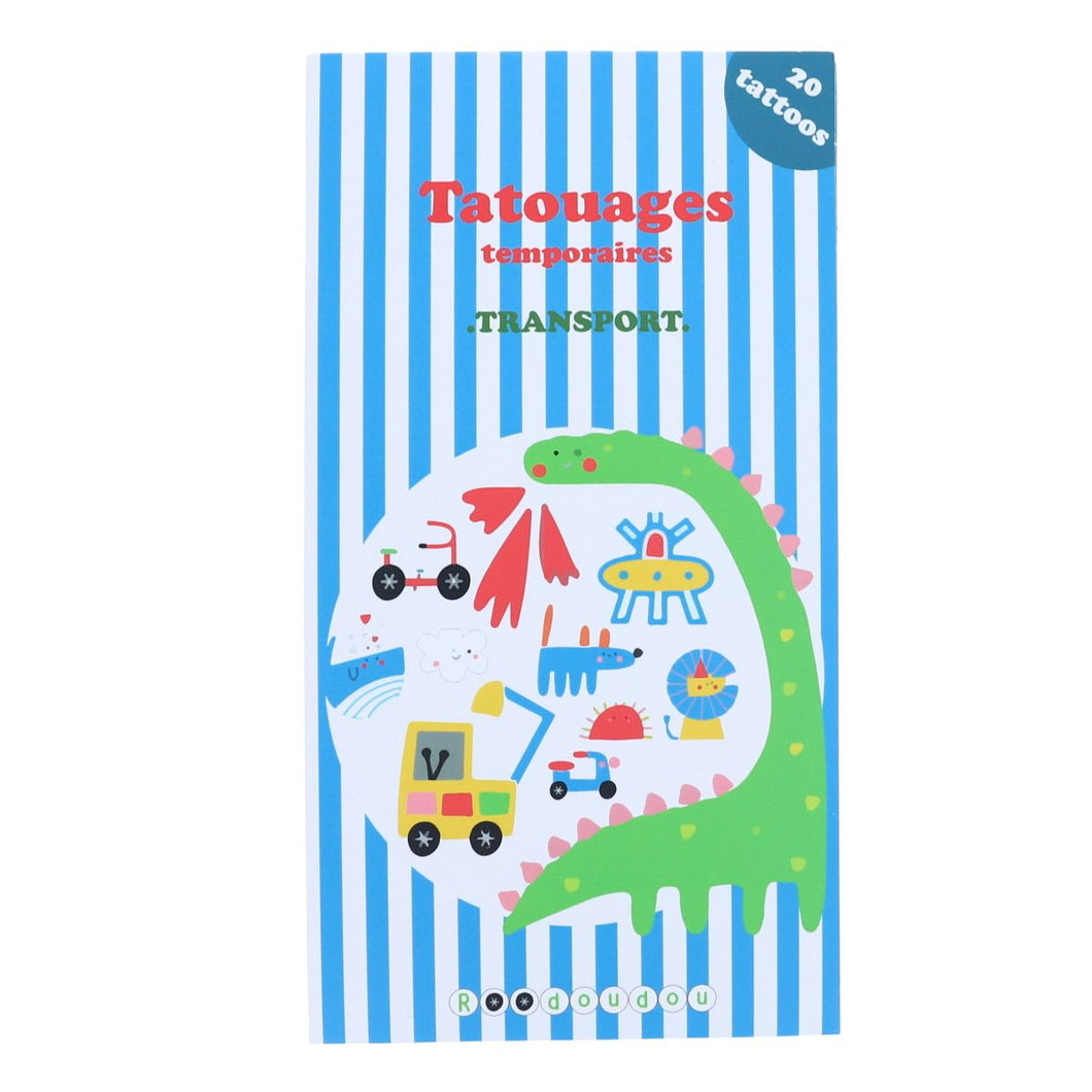 Set de 2 planches de tatouages transport
