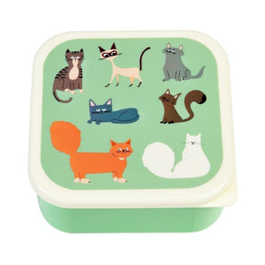 Lot de 3 lunch box chats