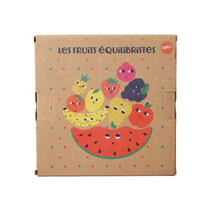 Jeu d'équilibre fruits en bois