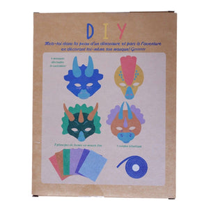 Kit 4 masques dinosaures DIY