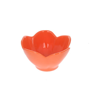 Bol en mélamine fleur orange