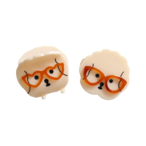 Lot de pince et barrette chien à lunettes