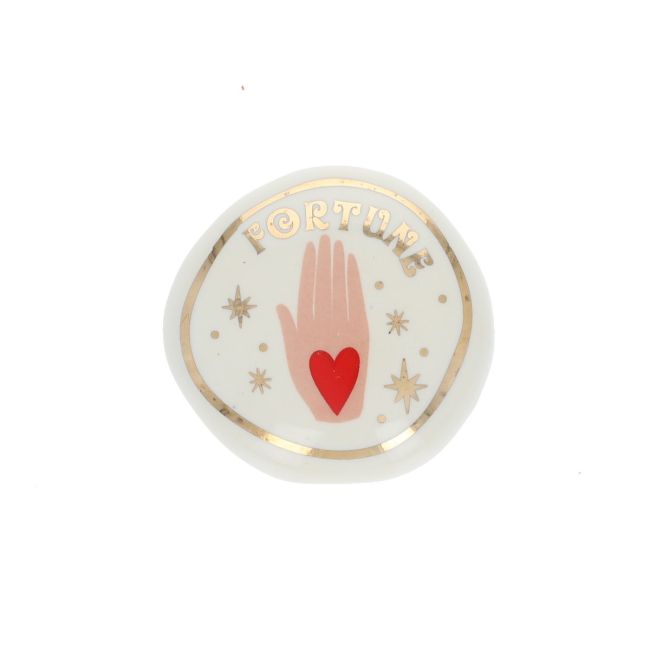 Porte-bonheur en céramique main écrue - Fortune