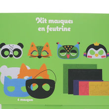 Charger l'image dans la galerie, Kit 4 masques animaux en feutrine
