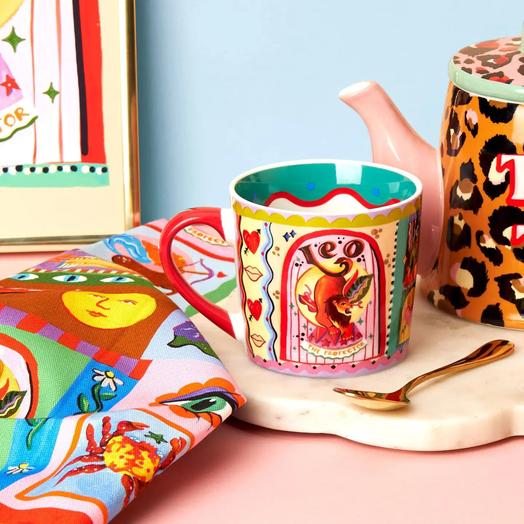 tasse, café, lion, zodiaque, astrologie 