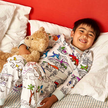 Charger l&#39;image dans la galerie, Pyjama dinosaure à colorier
