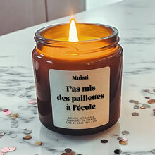 Charger l'image dans la galerie, Bougie parfumée - T'as mis des paillettes à lécole
