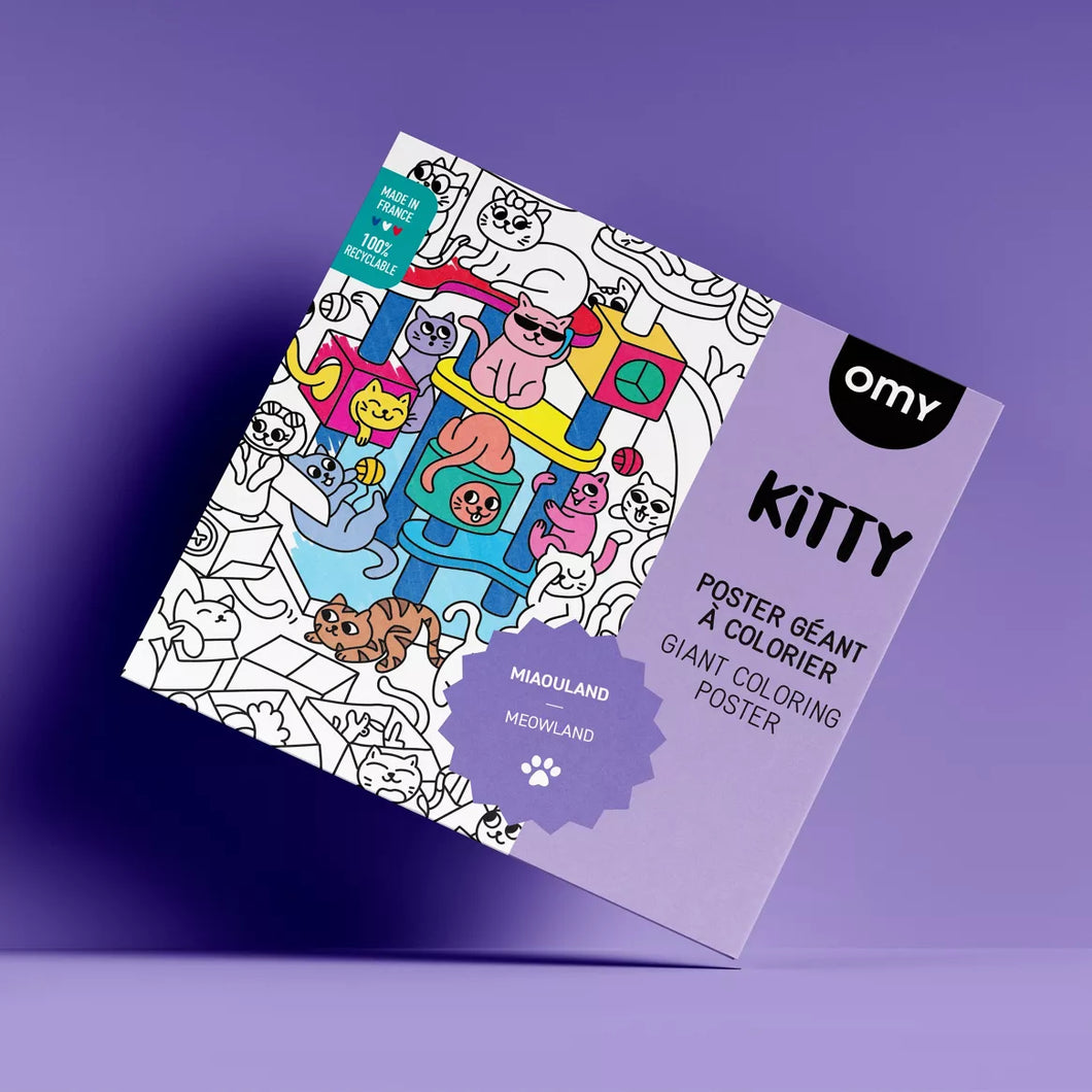 omy, poster, kitty, coloriage, enfant, cadeau, green, terra, tournai, lille, courtrai, bruxelles