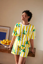 Charger l'image dans la galerie, Pyjama - Citrons rayures jaunes
