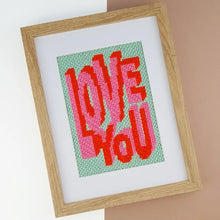 Charger l'image dans la galerie, Kit broderie DIY - Love you
