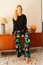 Charger l'image dans la galerie, Pyjama manches longues coton bio - Tulipia noir
