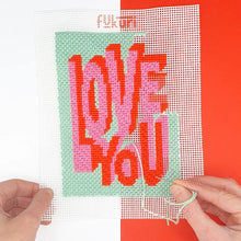 Charger l'image dans la galerie, Kit broderie DIY - Love you
