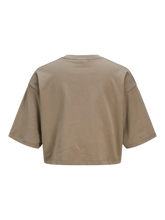 Charger l'image dans la galerie, Tee-shirt crop top - Beige

