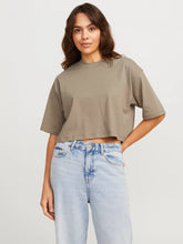 Charger l'image dans la galerie, Tee-shirt crop top - Beige
