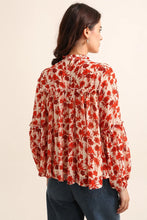 Charger l'image dans la galerie, Blouse avec imprimé fleuri manches longues
