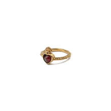 Charger l&#39;image dans la galerie, Bague Sacha coeur flamme : Grenat ou Serpentine
