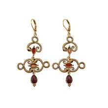 Charger l&#39;image dans la galerie, boucles, oreilles, laiton, or, pierre, cornaline, la2L, green, terra, bijoux, tournai, lille, courtrai, bruxelles
